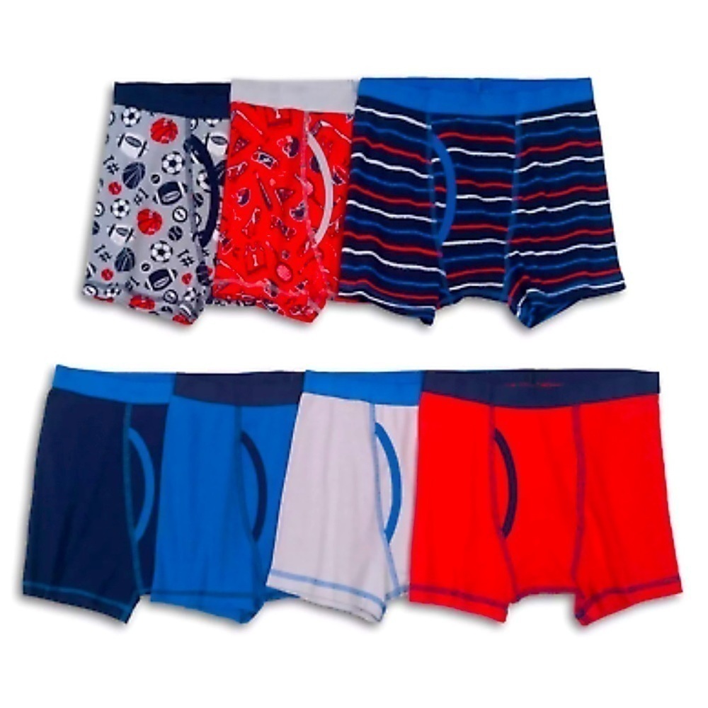 CAT & Jack Boys 7pk Mid Rise Sport Themed Boxer Briefs